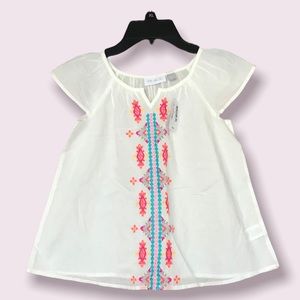 Children’s Place Embroidered Peasant Top Size M (7-8)